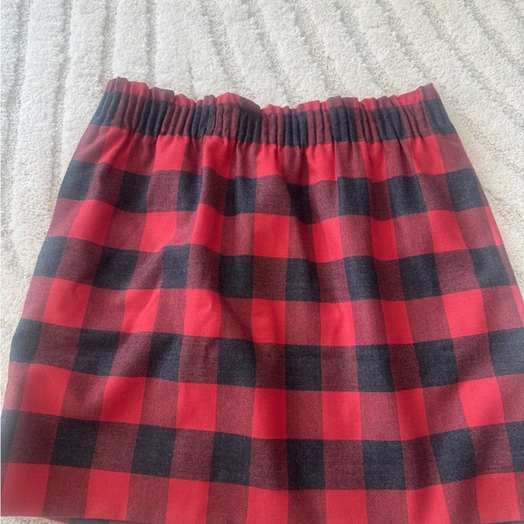 J. Crew Red and Black Plaid Skirt - Picture 1 of 2